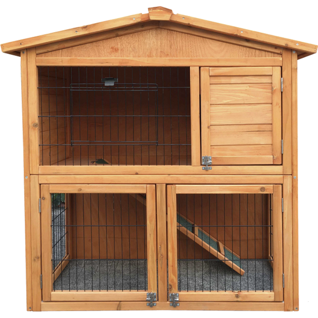 Hortus-Stained-Wooden-Rabbit-Cage-101.5x54.7x100cm